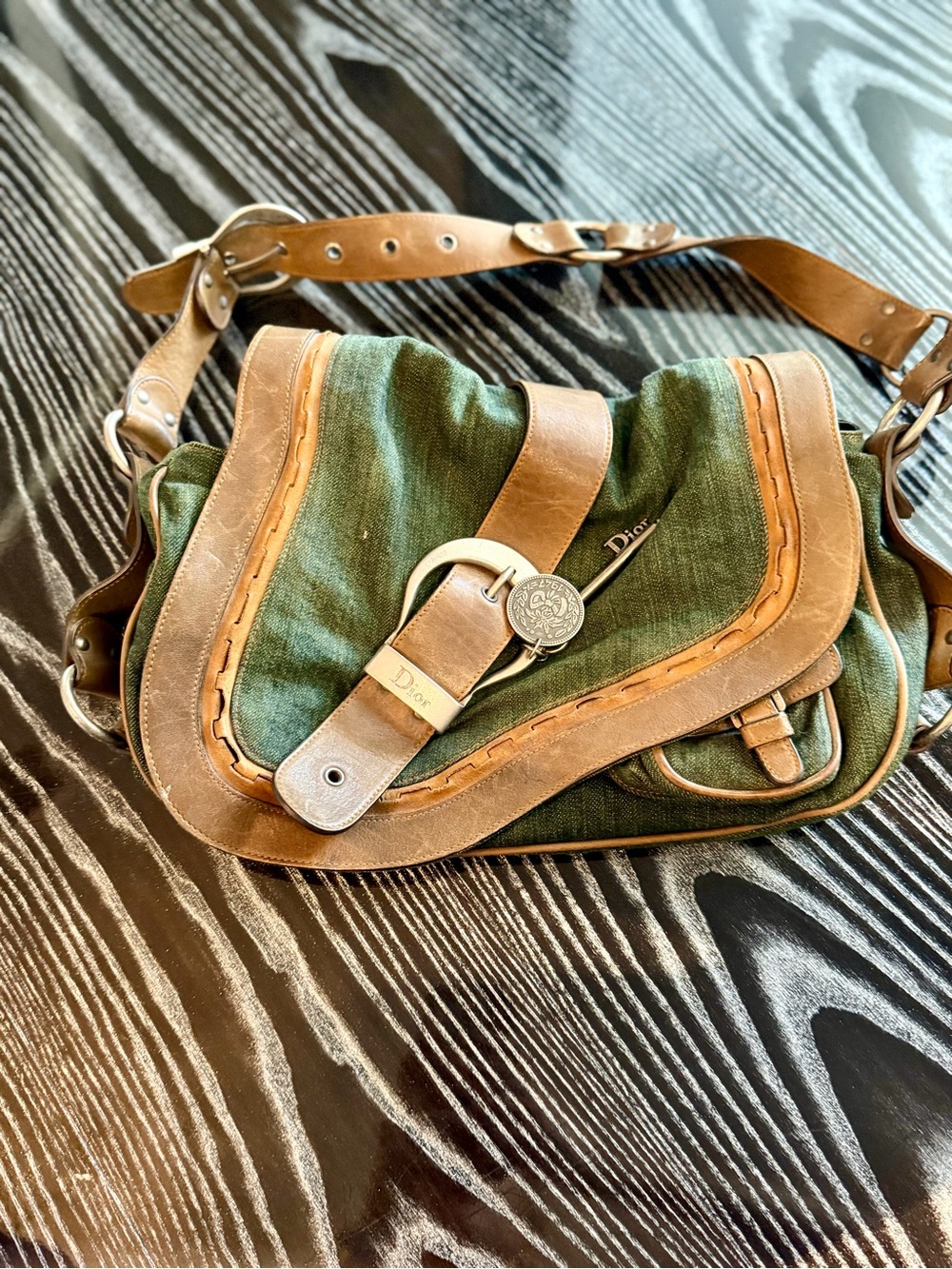 Dior Denim Gaucho Saddle Medium - Picture 4 of 8